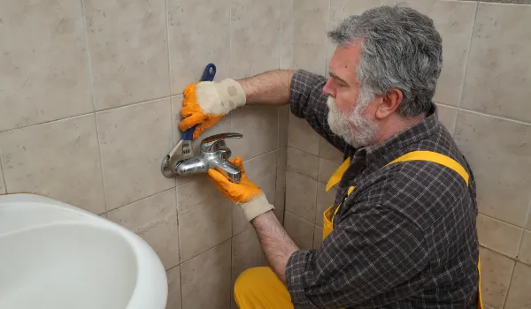 a male plumbing technician smiling at the camera in Leander, TX - Commercial Toilet Replacement Services a male plumbing technician smiling at the camera in Leander, TX - Commercial Toilet Replacement Services