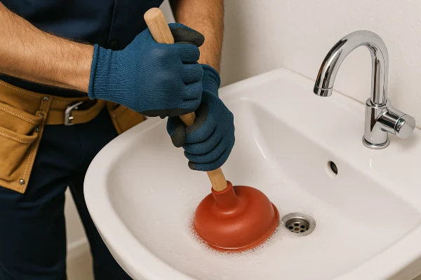 a male technician tightening a ball valve in Leander, TX - Commercial Toilet Replacement Services a male technician tightening a ball valve in Leander, TX - Commercial Toilet Replacement Services