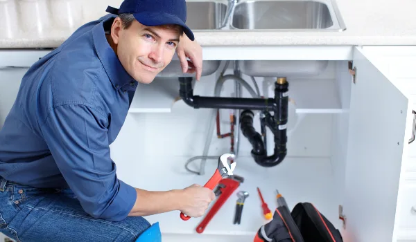a plumbing technician with a tool belt in Leander, TX - Hydro JettingPlumbing Services